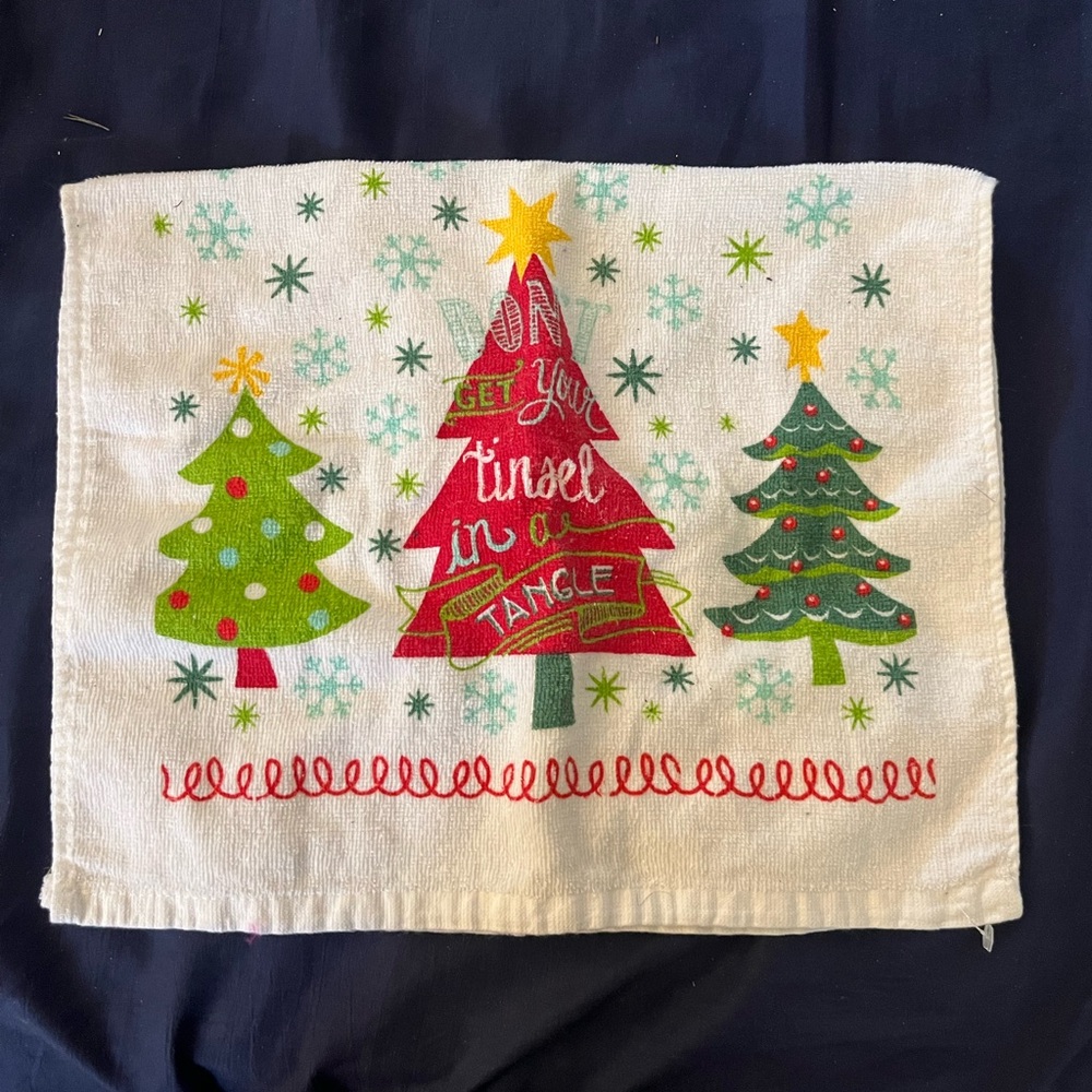 Festive Christmas Tree Holiday Towel